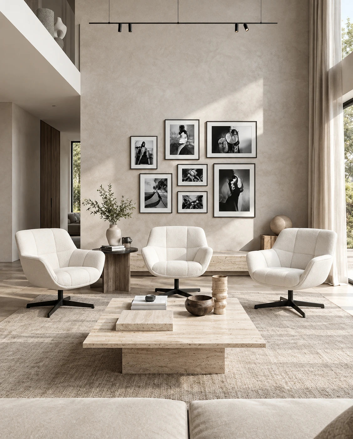 Fauteuil blanc design - vue 8