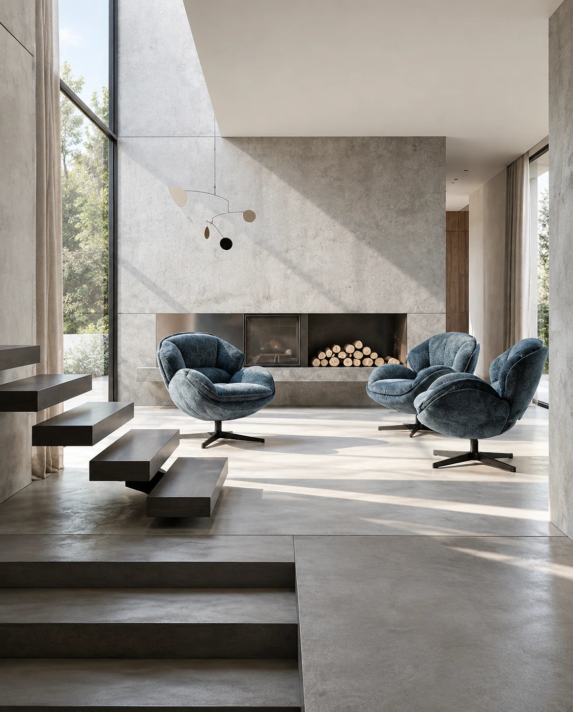 Fauteuil pivotant design - vue 12