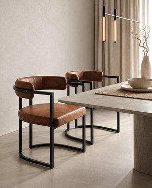 Chaise salle à manger cuir