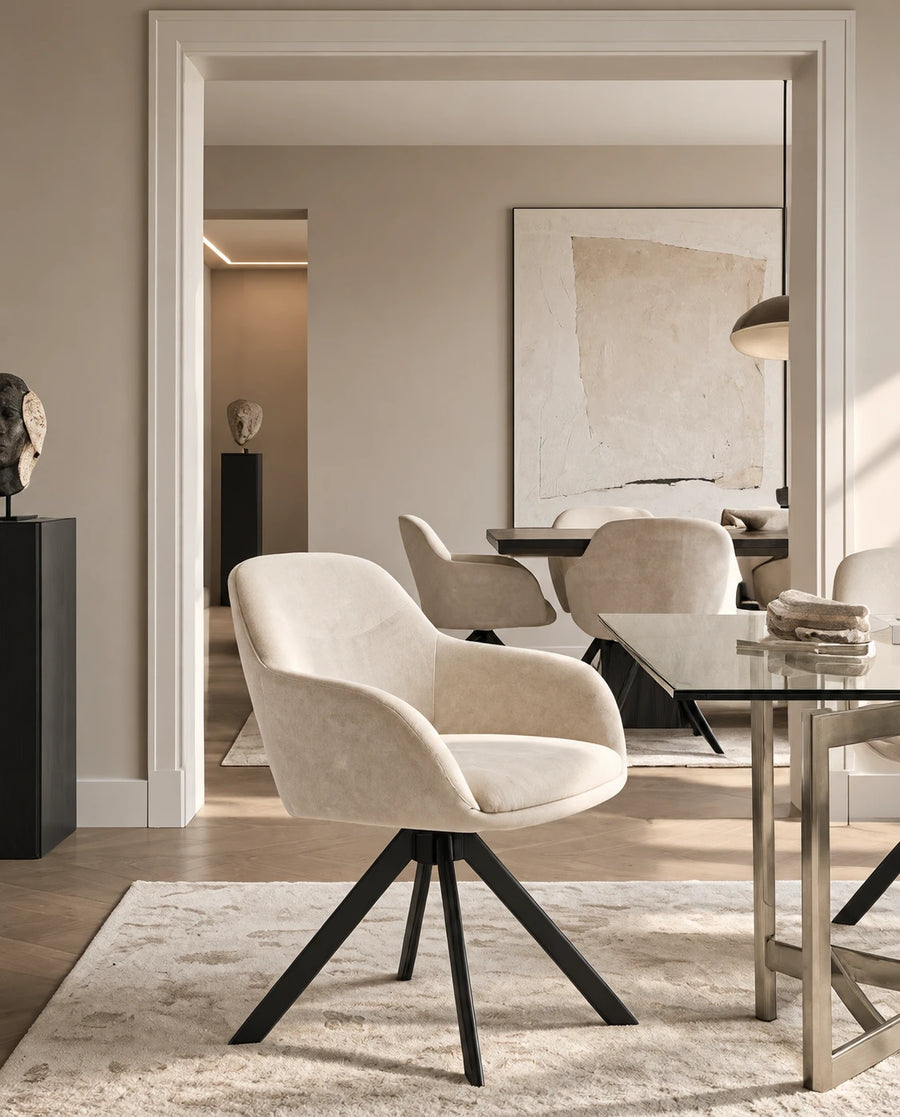 Chaise salle à manger velours