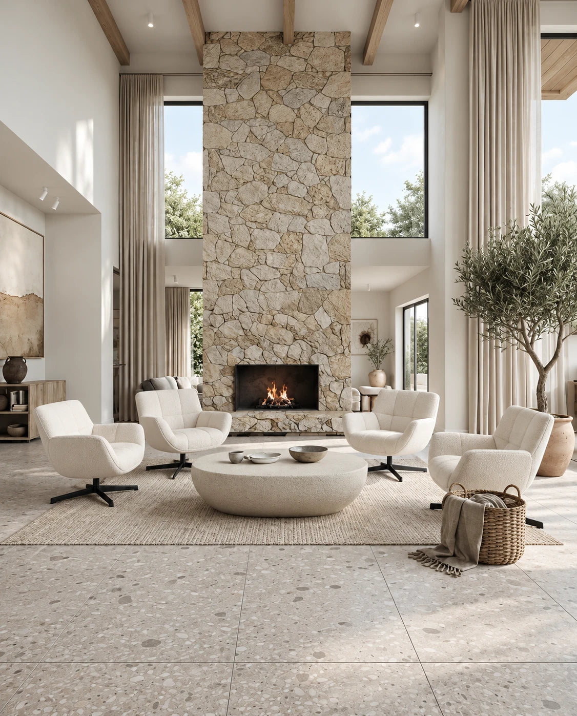 Fauteuil blanc design - vue 7