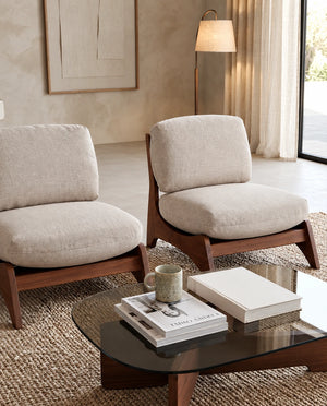 Fauteuil bois et tissu