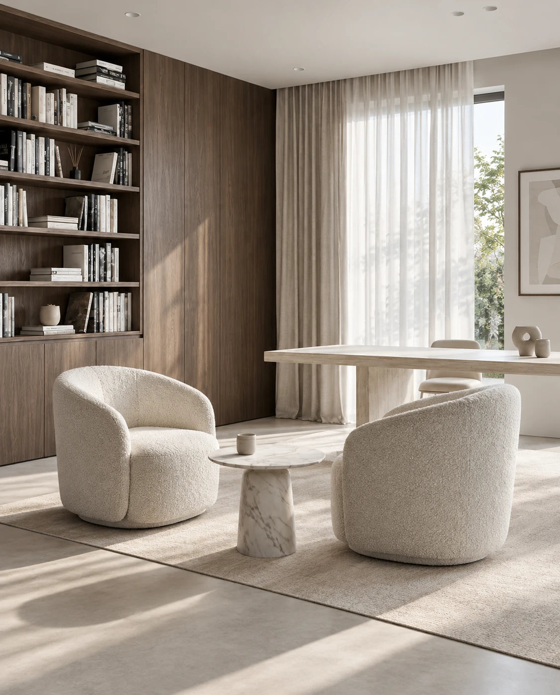 Fauteuil bouclé - vue 2