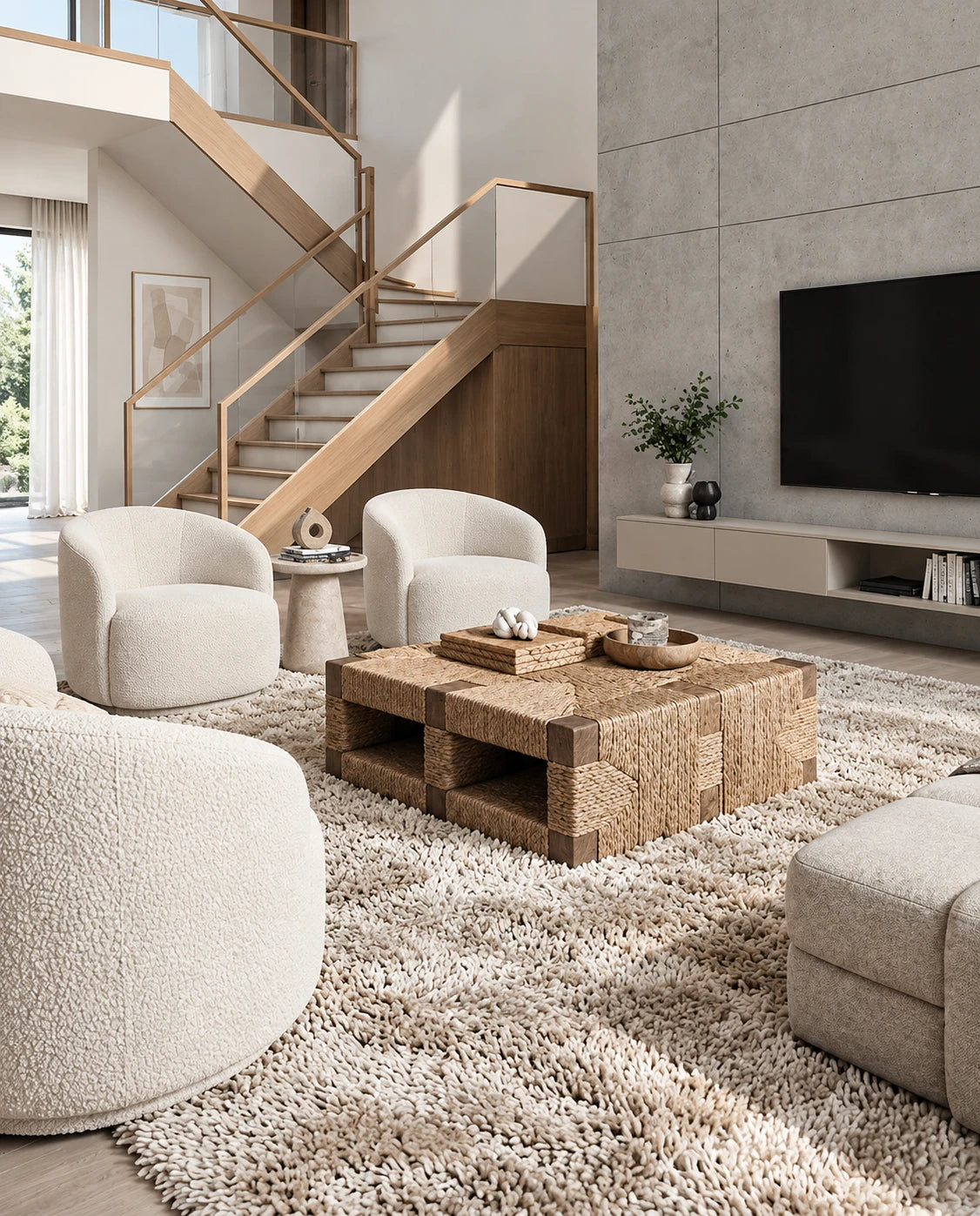 Fauteuil bouclé - vue 4