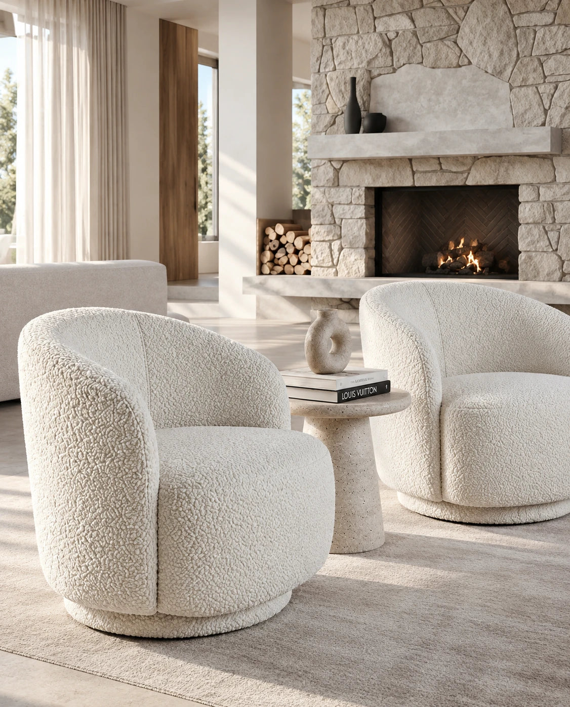 Fauteuil bouclé - vue 5