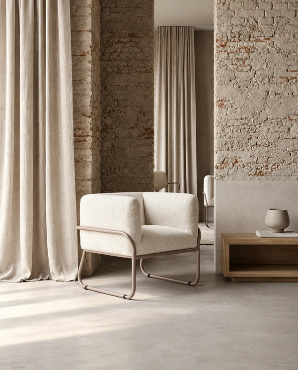 Fauteuil crème - vue 2
