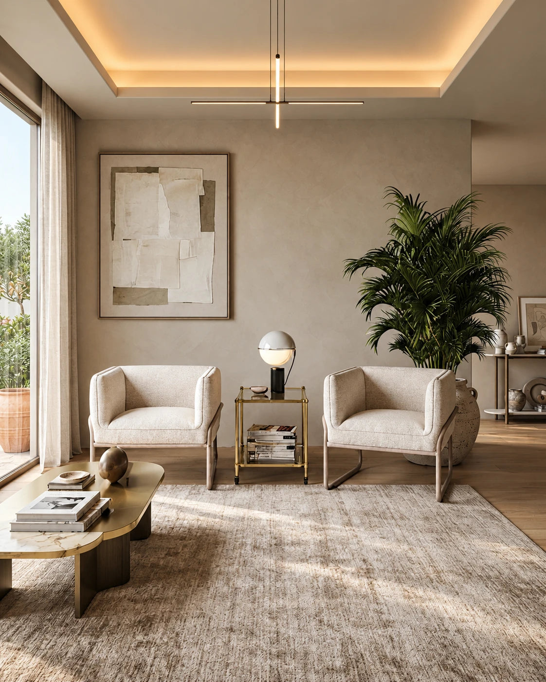 Fauteuil crème - vue 8