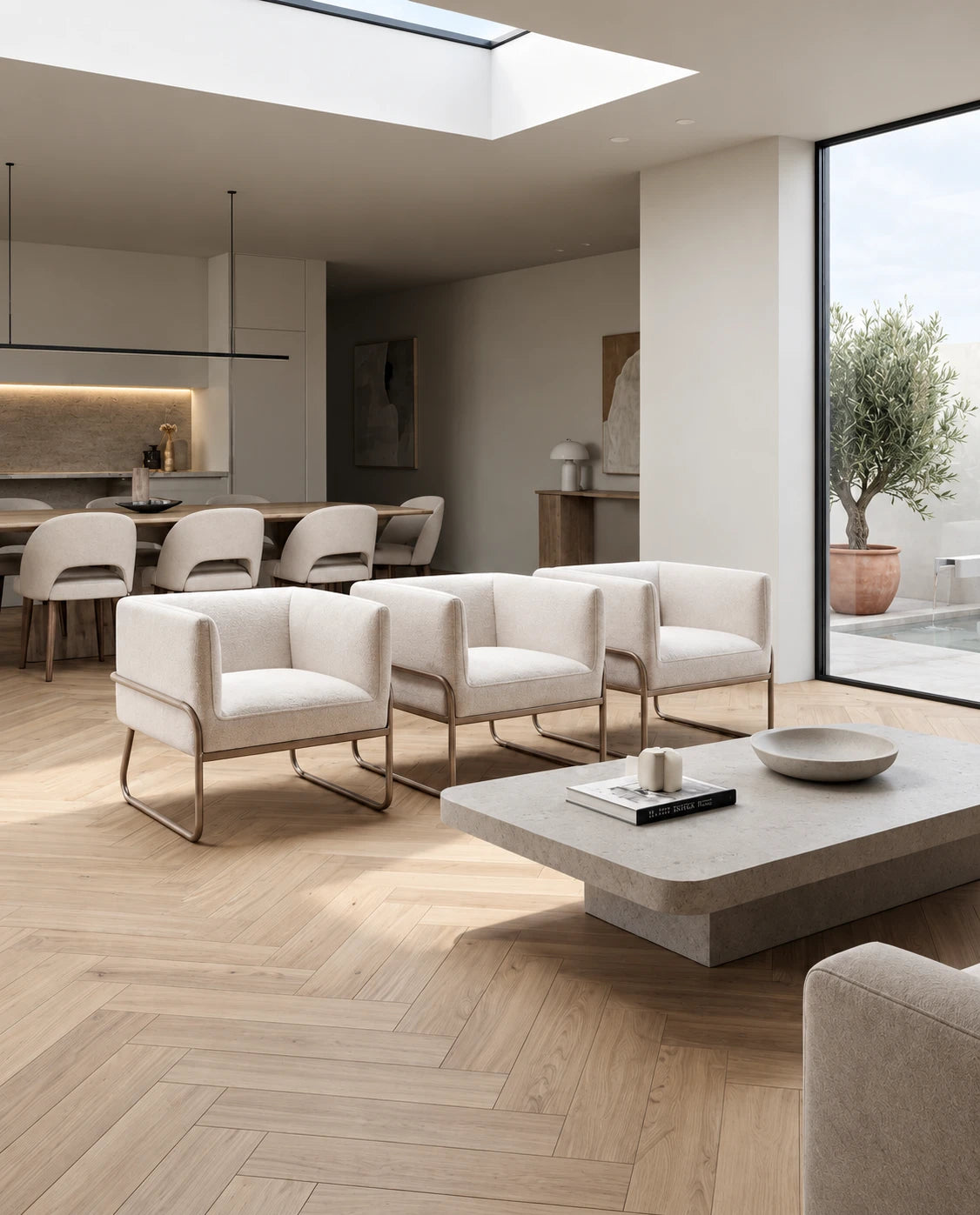 Fauteuil crème - vue 9