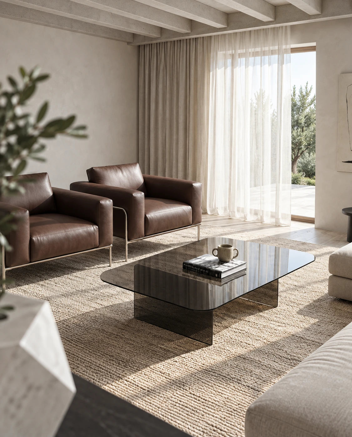 Fauteuil cuir design - vue 5