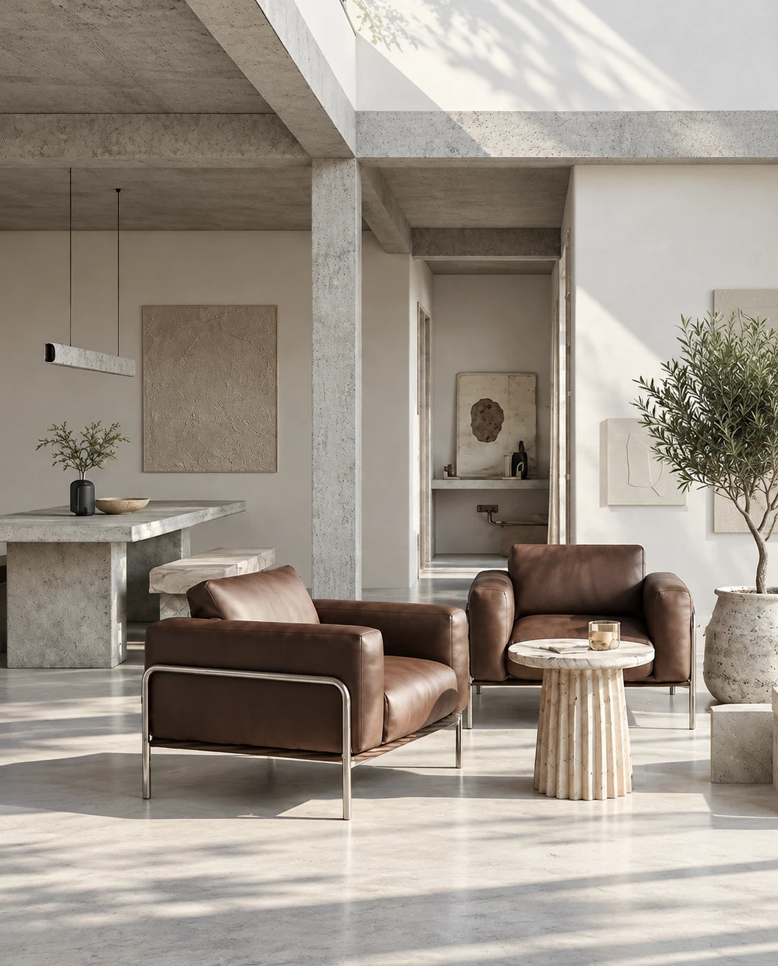 Fauteuil cuir design - vue 8