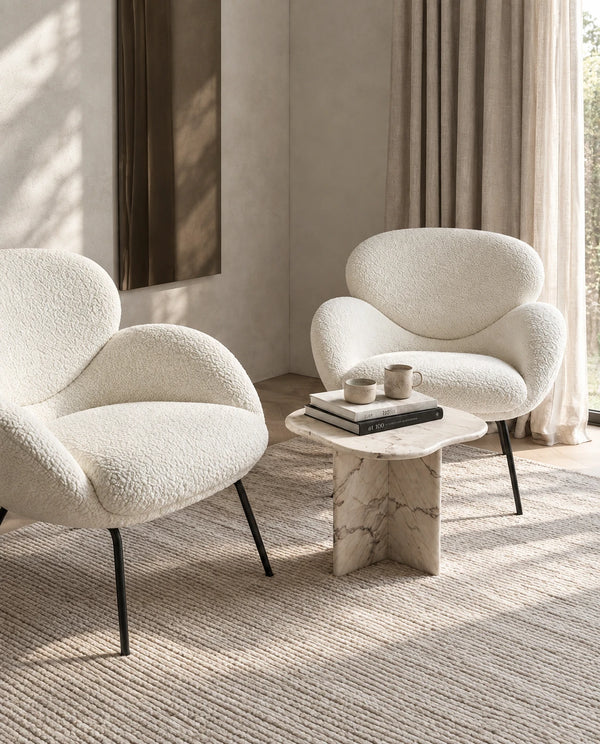 Fauteuil laine bouclée - vue 5