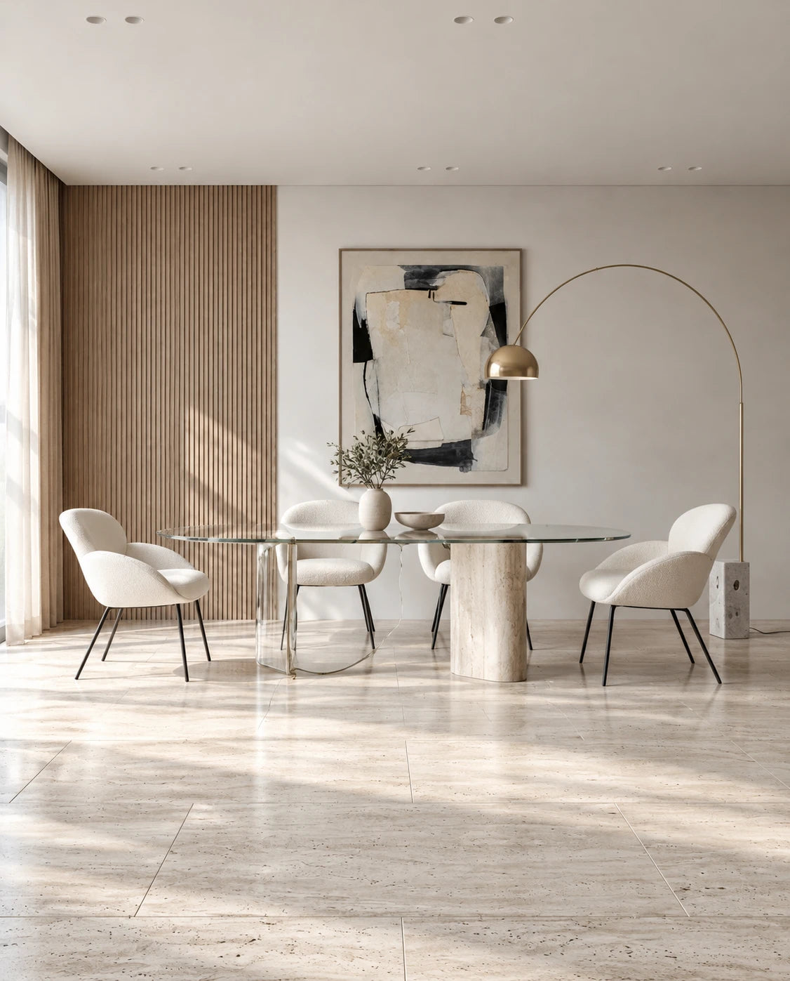Fauteuil laine bouclée - vue 9