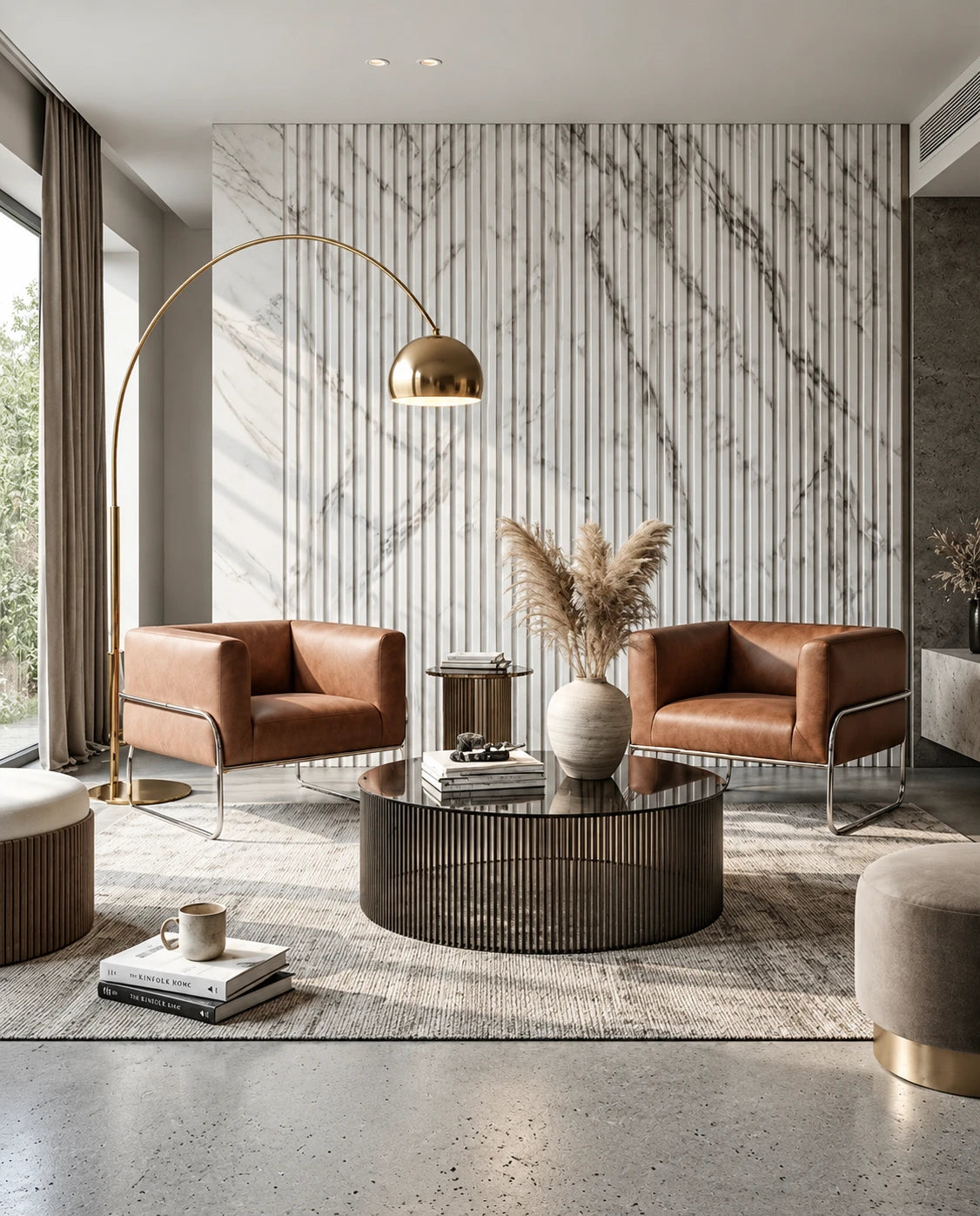 Fauteuil marron vintage - vue 1