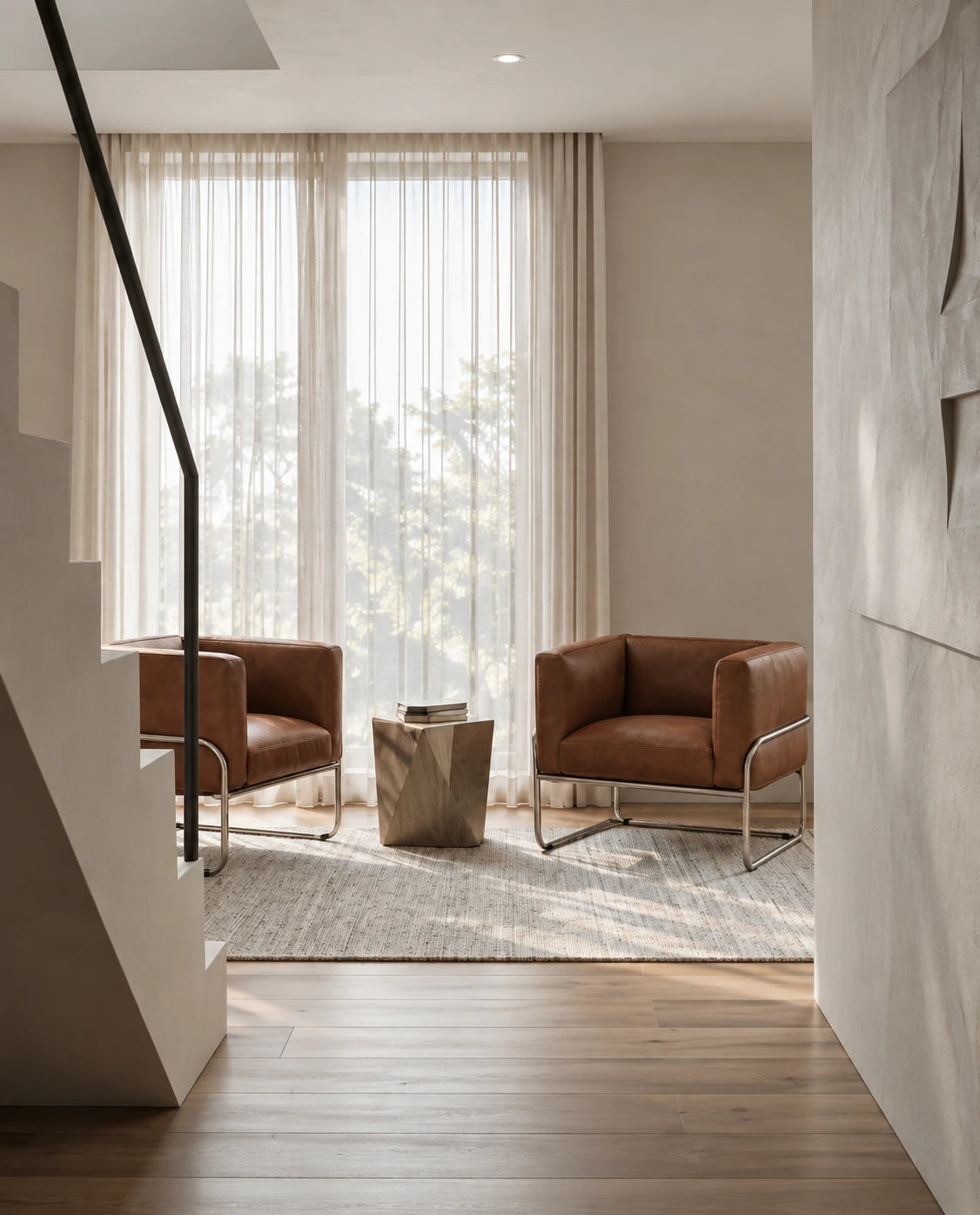 Fauteuil marron vintage - vue 11