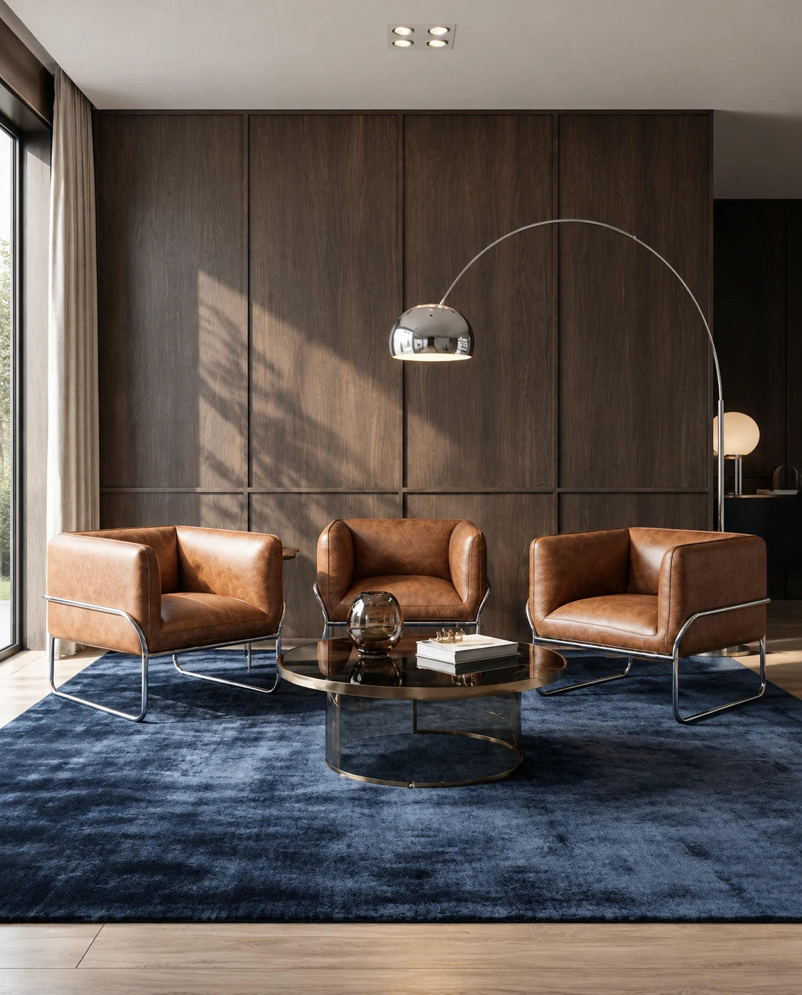 Fauteuil marron vintage - vue 6