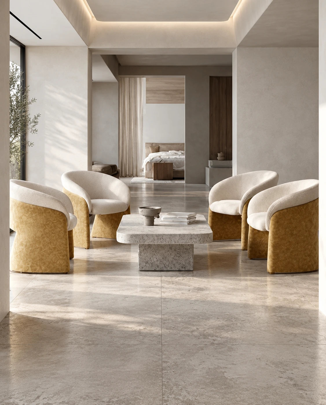 Fauteuil ocre - vue 10