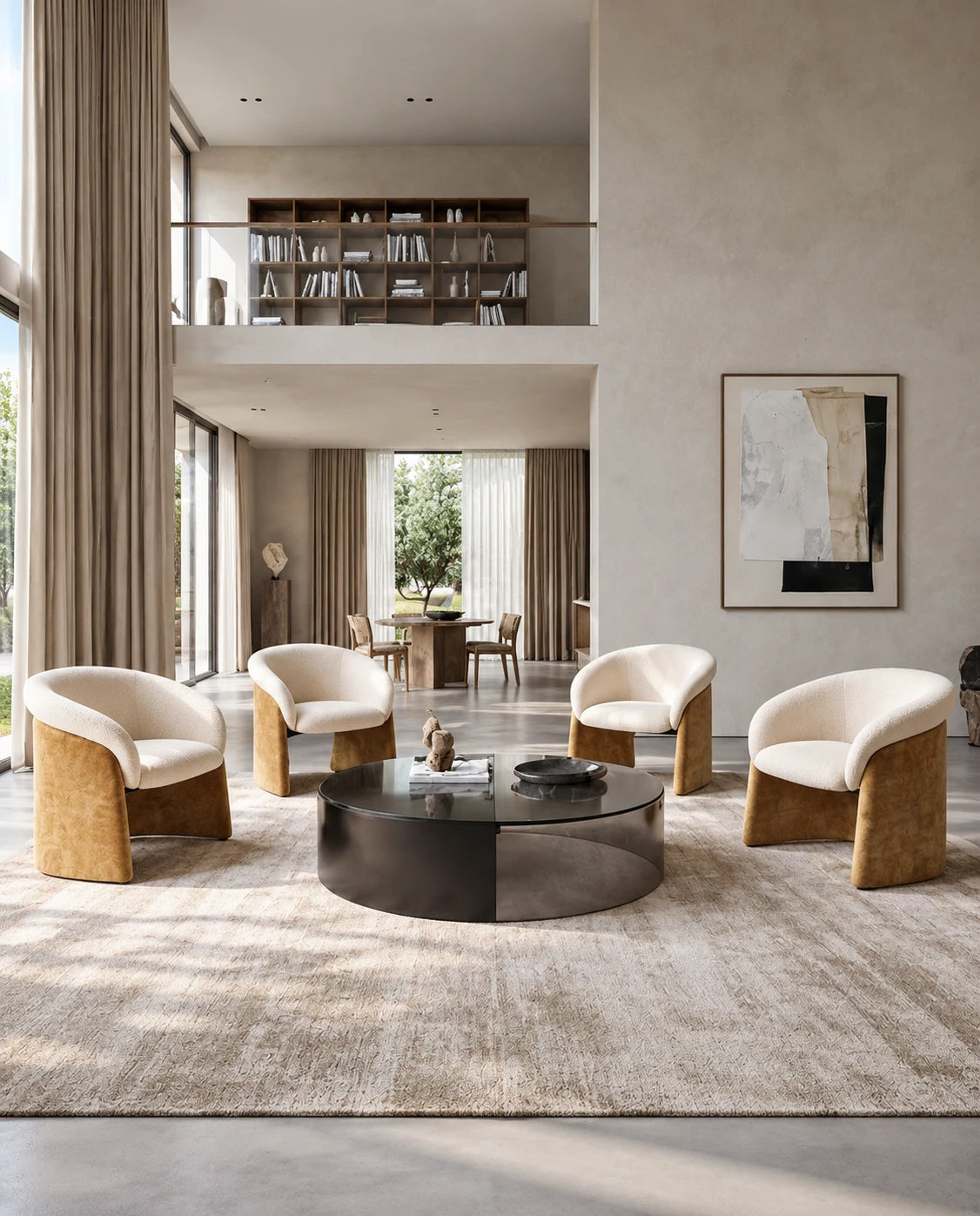 Fauteuil ocre - vue 2