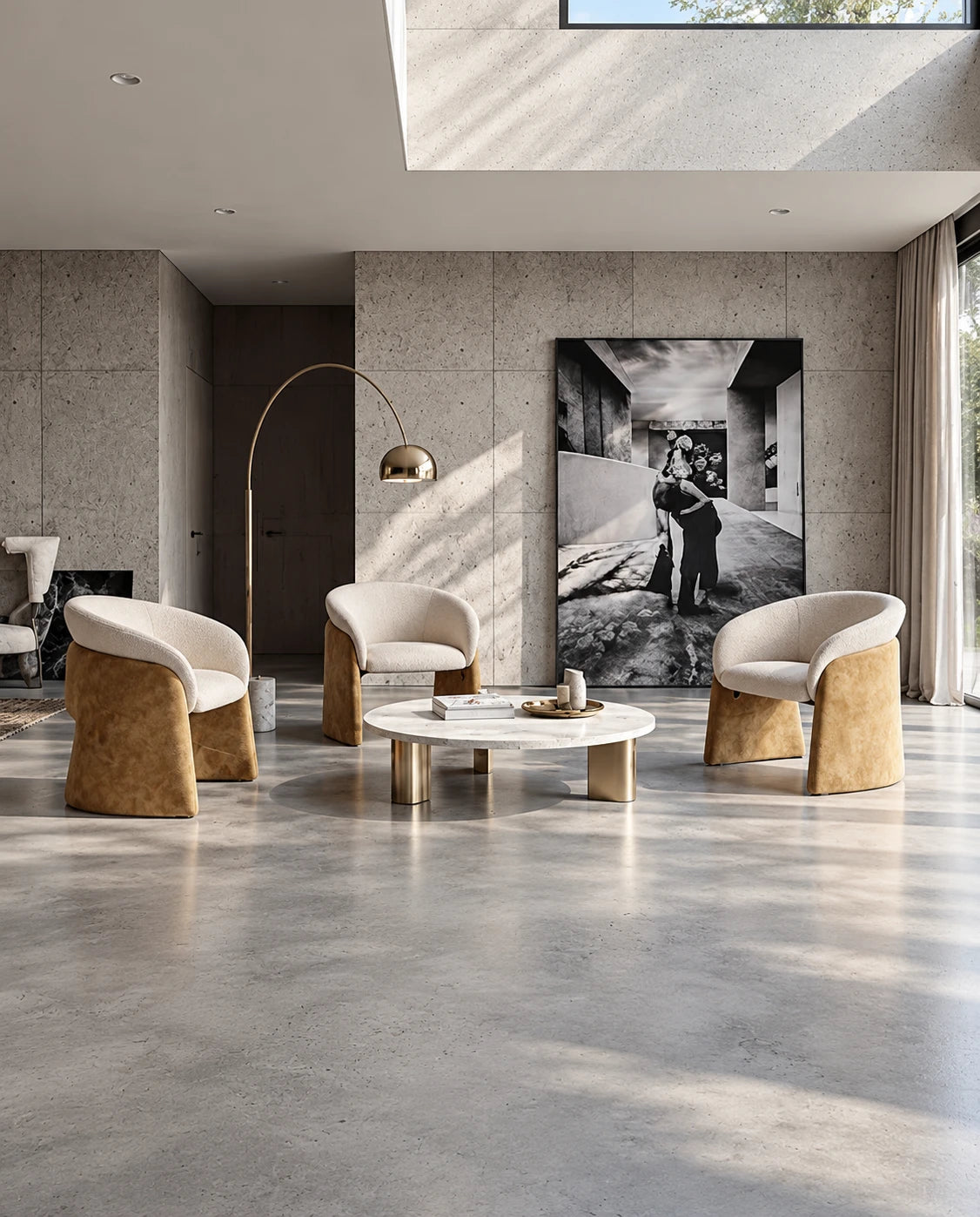 Fauteuil ocre - vue 3