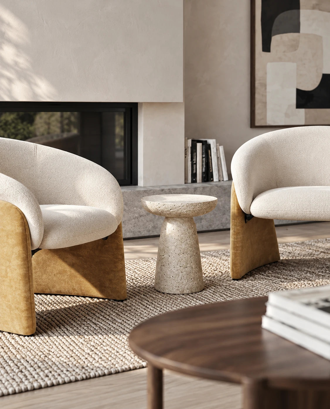 Fauteuil ocre - vue 5
