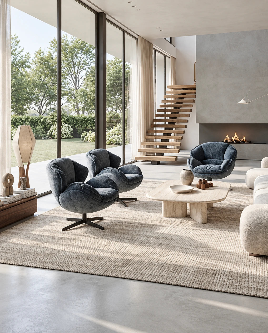 Fauteuil pivotant design - vue 1