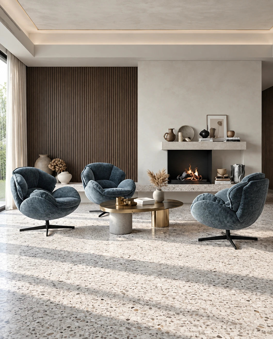 Fauteuil pivotant design - vue 3