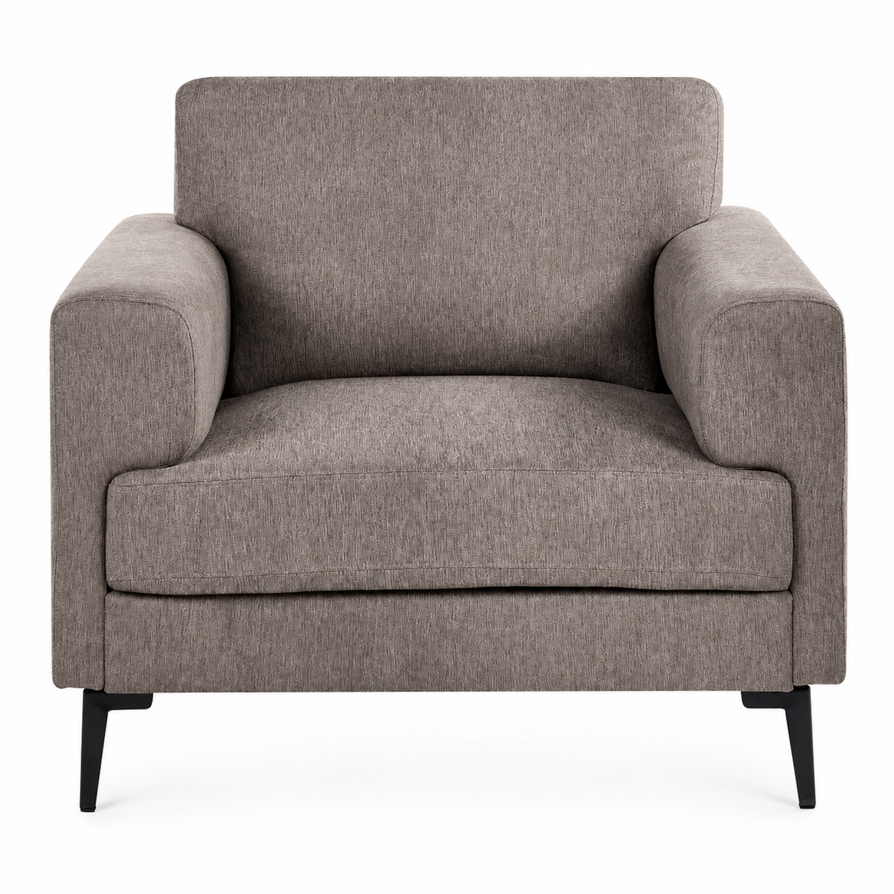 fauteuil 1 place tissu marron
