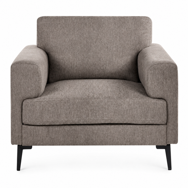 fauteuil 1 place tissu marron
